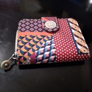 Kipling polka dot patch wallet